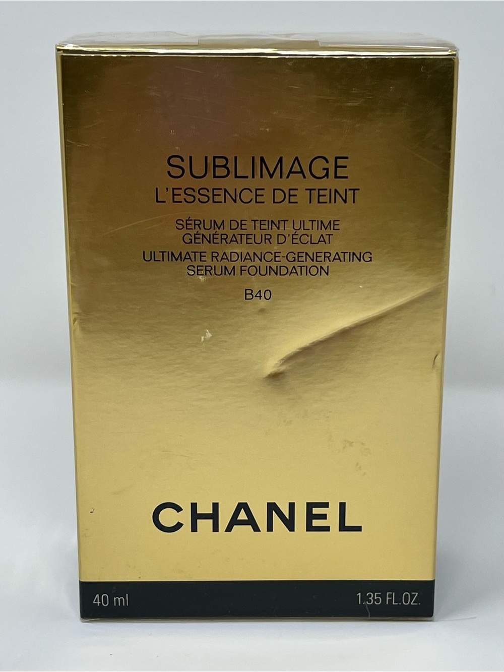 CHANEL Sublimage L’Essence de Teint Ultimate Serum Foundation, shade B40, 40 mL
